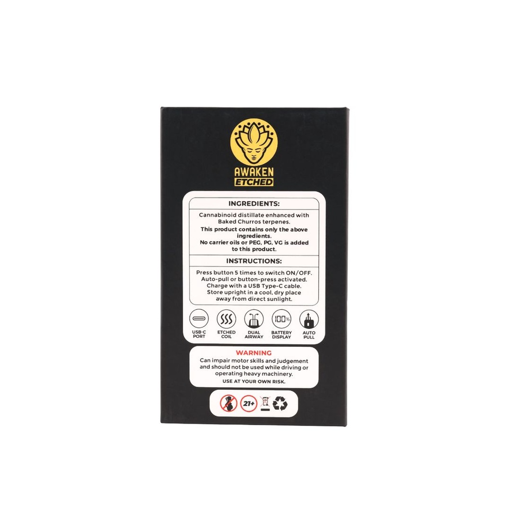 Awaken® Etched Disposable Vape 1ml - Watermelon Yeti (Hybrid)