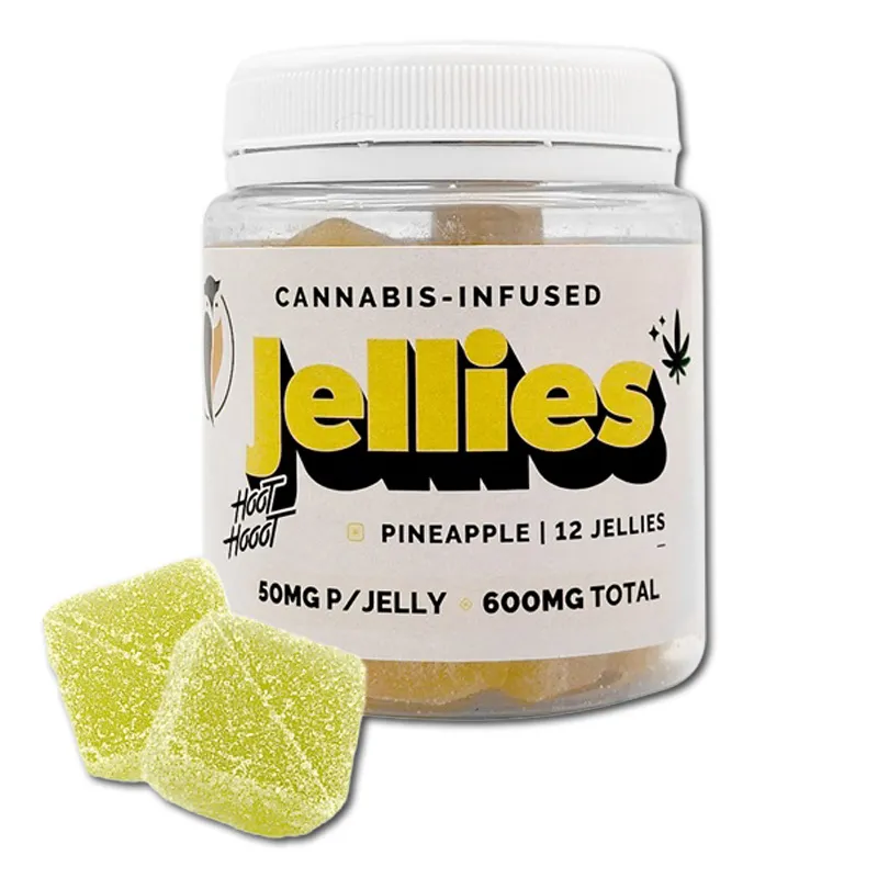 Gummies - Hoot Hooot Jellies - Pineapple 600mg (12x50mg)
