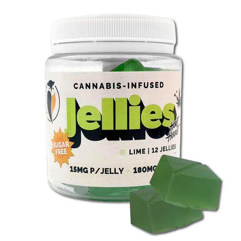 Gummies - Hoot Hooot Jellies (Sugar Free) - Lime 180mg (12x15mg)