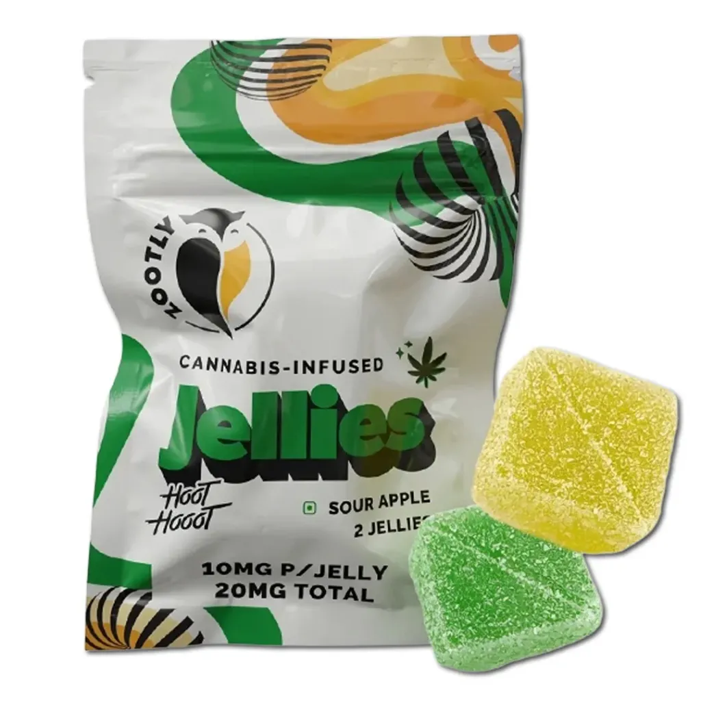 Gummies - Hoot Hooot Jellies - Sour Apple 20mg (2x10mg)